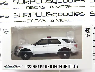 2022 Greenlight 1:64 Hot Pursuit 2022 FORD EXPLORER Police INTERCEPTOR UTILITY B • $7.95