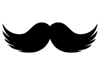 Mustache Vinyl Decal Moustache Car Water Bottle Sticker • $1.99