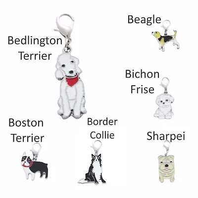 Choose From 55+ DOG Breeds - Clip-on Bag * Zipper * Lace Charm - Stitch Marker • £2.97