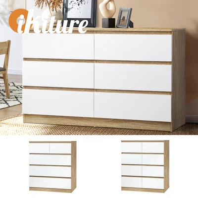 $199.90 • Buy Oikiture Chest Of Drawers Tallboy Dresser Table Storage Cabinet Wooden White