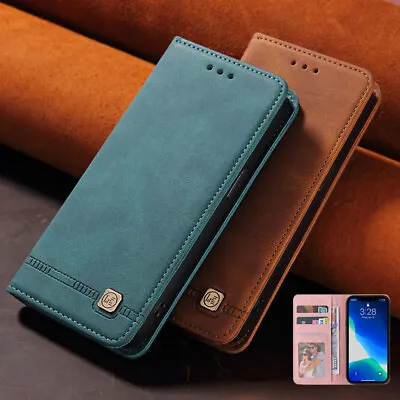 $11.94 • Buy Leather IPhone 13 12 11 Pro Max Mini 8 7 6 Plus X XR Flip Wallet Card Case Cover