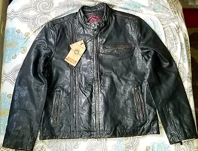 Nwt Andrew Marc Moto Mens Leather Biker Jacket Size Xl • $180