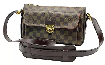 Authentic Louis Vuitton Damier Ebene Ravello GM N60006 Shoulder Bag  NS030248 • $173.50