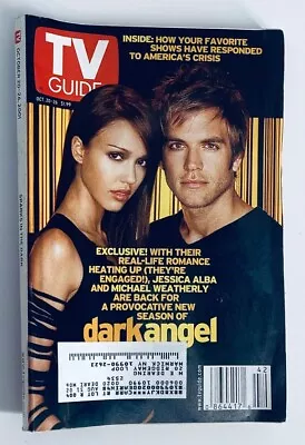 TV Guide Magazine October 20 2001 Jessica Alba Michael Weatherly NY Metro Ed. • $9.95