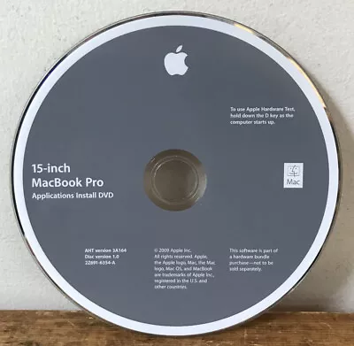 Vintage Apple 2009 15-inch MacBook Pro Applications Install DVD Disc 1.0 • $39.99