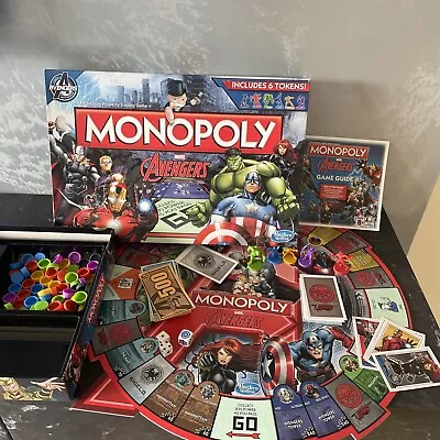 Monopoly Marvel Avengers Edition Board Game By Hasbro Fully Complete & VGC • £13.99