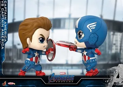 Hot Toys – COSB658 Captain America VS Captain America Cosbaby (S) Bobble-Head • $55.62