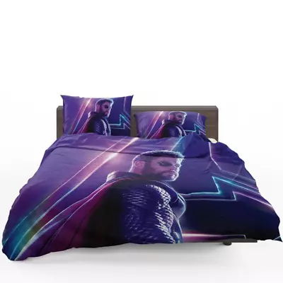 Avengers Infinity War Chris Hemsworth Thor Quilt Duvet Cover Set Bedclothes Twin • $56.99