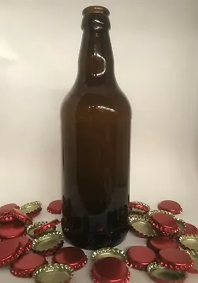 40 X 500ml GLASS BEER / CIDER BOTTLES  FOR HOMEBREW - BROWN -  NEW  -  PLUS CAPS • £34.85