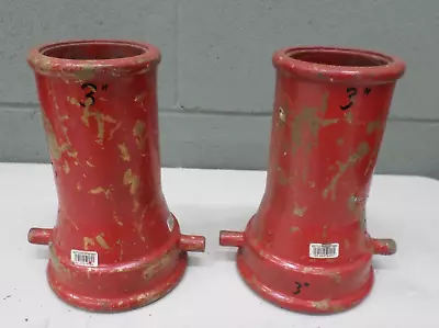 2 - Vintage Red Painted Brass Fire Hose Fittings Nozzles? Alikai Boat Seattle WA • $49.95