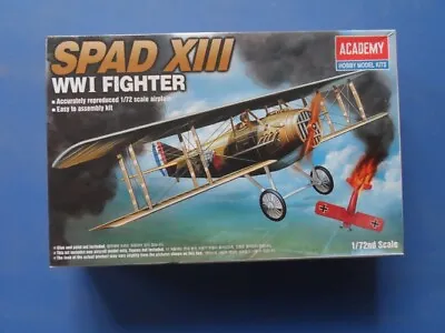 Academy Spad XII WWI FIGHTER AIRCRAFT 1/72 Scale Model Kit- 12446 • £4.99