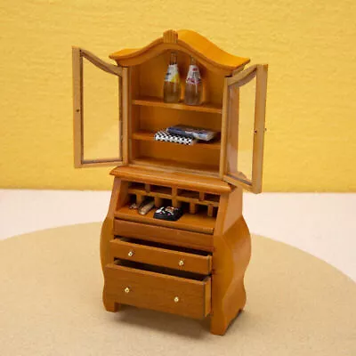 1:12 Dollhouse Wooden Mini Furniture Study Bookcase Vertical Cabinet New • $12.29