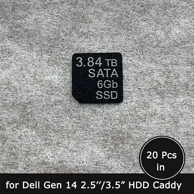 20pc Of 3.84TB SATA 6G SSD Caddy Label Sticker For Dell G14 SFF LFF Trays • $15.90