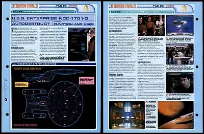 £1.49 • Buy Autodestruct - USS Enterprise NCC-1701-D - Star Trek Fact File Page