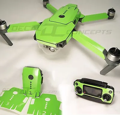 DJI Mavic Lime Green Full Graphic Wrap Kit - Decal Skin Sticker Pro  • $14.99