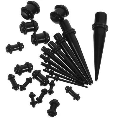 23PCS Silicone Tunnels Acrylic Plugs Gauges Set For Body Piercing • £7.48