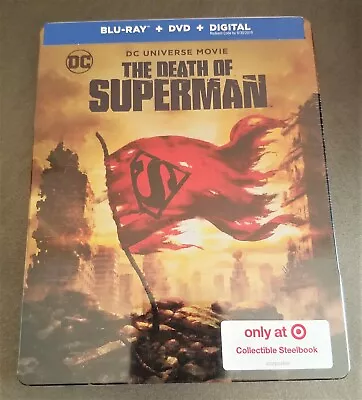 DCU DC Universe DEATH OF SUPERMAN Blu-Ray + DVD Exclusive Limited Ed. STEELBOOK • $49.99