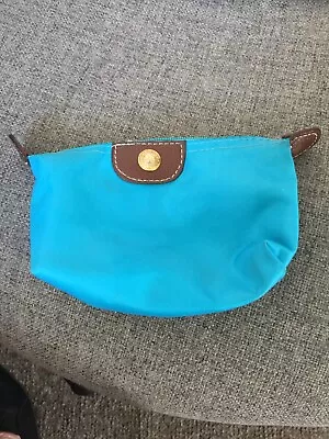 Longchamp Le Pliage Turquoise Nylon Coin Purse/Makeup Pouch • £12