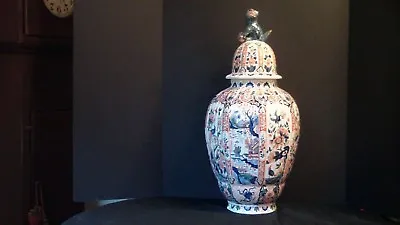 A Very Large Dutch Delft Ribbed Urn • $1395