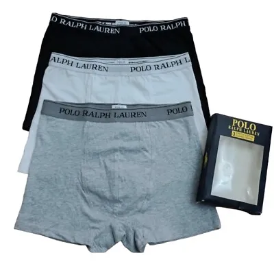 Polo Ralph Lauren Men's Boxer Black White & Grey 3Pc Set (SMLXL) • £18.99