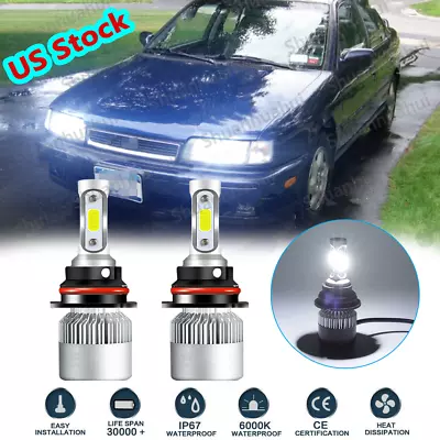 For Infiniti G20 1991-1996 6000K 2X 9004 LED Headlight High/Low Beam Bulbs Kit • $22.49