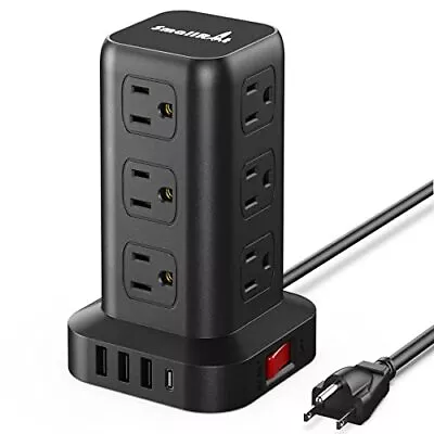 Extension Cord With Multiple Outlets Surge Protector Mini Power Strip Tower Trav • $28.69