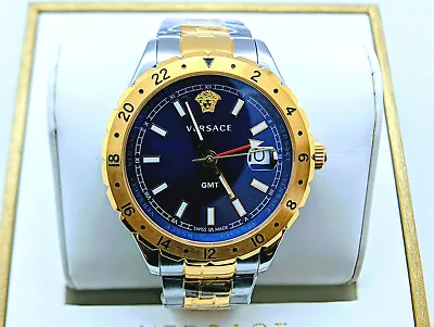 $699.99 • Buy Versace Hellenyium GMT Blue Dial Dual Tone Rose Gold Men's Watch V11060017 