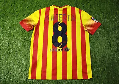 Barcelona A. Iniesta 2013/2015 Football Shirt Jersey Away Nike Original Young Xl • $5.09