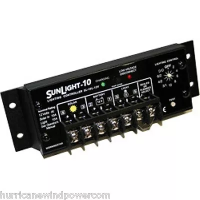 Morningstar SL-10L-24V SunLight -10 Amp 24 Volt Solar Charge Controller W/LVD • $106