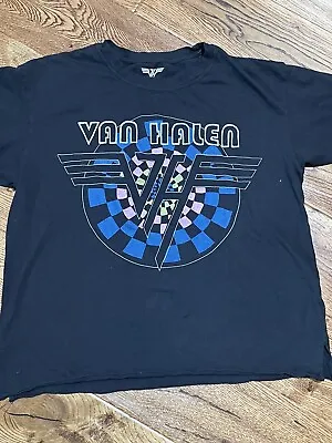 Van Halen American Eagle AEO Black Graphic Tee T Shirt Womens Size Medium • £17.34