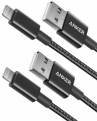 $39.99 • Buy Anker 2-Pack 1.8m Lightning Cable Double-Braided Pre-Nylon MFi-Certified Black
