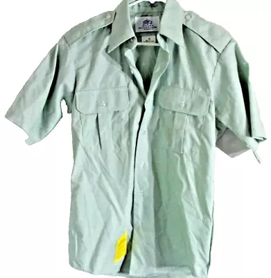 Army Dress Green Uniform Shirt Men 15 1/2 Military Short Sleeve USGI AG 415 DSCP • $15.95