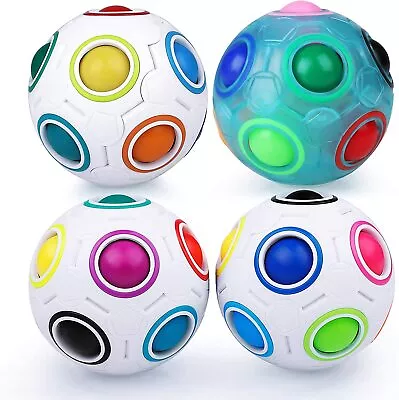 Spheric Ball Rainbow Magic Cube 3D Puzzle Twist Toy Brain Teaser Kids Gift Toy • £9.95