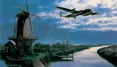 Nic Trudgian Dambusters Print Homeward Bound Signed By 2 Raid Veterans Of 617 Sq • £165