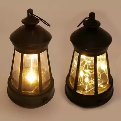 Small LED Solar Lantern Hanging Light Yard Outdoor Patio Garden Lamp Waterproof • $6.55