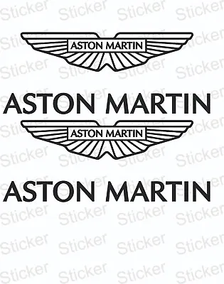 2 Aston Martin-Funny-Stickers-Decals- Car-Mirror-Window-75mm-190mm Each • £2.99