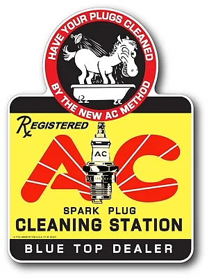 Vintage Repro Ac Horse Spark Plug Sticker Decal Speed Shop Nhra Racing   • $4.99