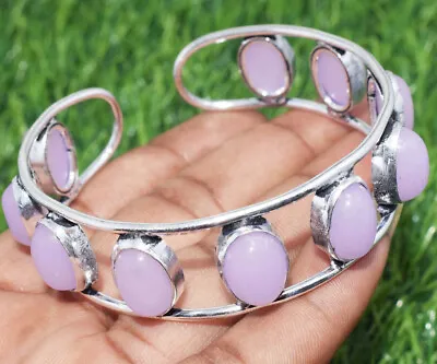 Rose Quartz Gemstone Ethnic Handmade Adjustable Fashion Bangle Jewelry GB-5679 • $6.79
