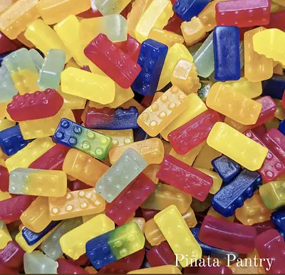 JELLY BUILDING BRICKS Pick & Mix Vegan Candy Sweets Kids Novelty Party • £2.99