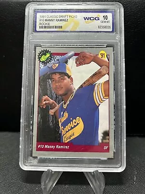 1991 Classic Draft Picks #10 Manny Ramirez Rc Rookie Gem-mt 10 Wcg • $6