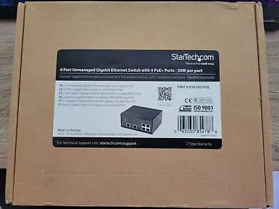 6 Port Unmanaged Industrial Gigabit Ethernet Switch W/ 4 PoE+ Ports And Voltage • $70