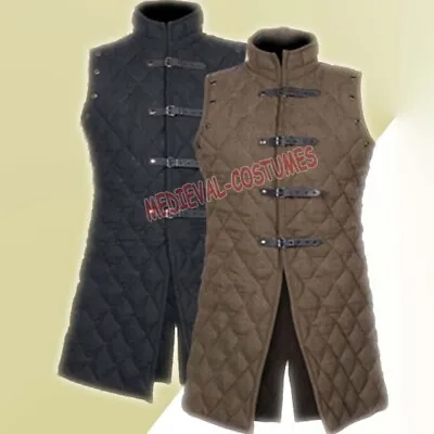 Medieval Thick Padded Gambeson Coat Aketon Jacket Armor Sca Larp// • £77.99