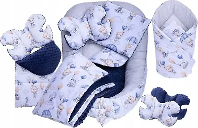 Baby 6pcs Double-sided Soft Cocoon Infant Cushion Walk In The Clouds/ Dots Grey • £47.99