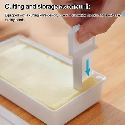 2pcs Rectangular Butter Dish With Lid Butter Container  Countertop Cooking • $13.78