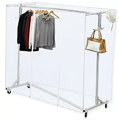  Industrial Grade Z-Base Garment Rack 400lb Load With 62  Extra Long Bar  • $167.04