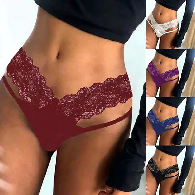 Hollow Out Thong Low-waist Underpants Panties G-string Lingerie Seamless Se # • $3.31