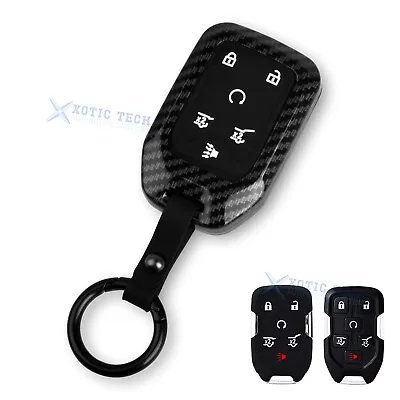 Carbon Fiber Texture Full Cover Key Fob Case Skin For Chevrolet GMC Yukon Sierra • $12.97