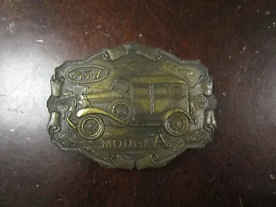 Vintage Ford Model A Brass Belt Buckle • $19.99