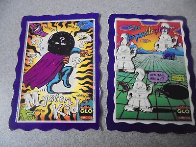 2 X Offprint Purple Oddbodz Glo Cards GHC 02 & 60 Smiths Snack Foods • $15