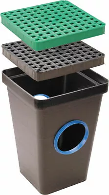 Tuf-Tite Drain Sump 11  X 11  - Two Hole Catch Basin W/ Black Grate • $42.99